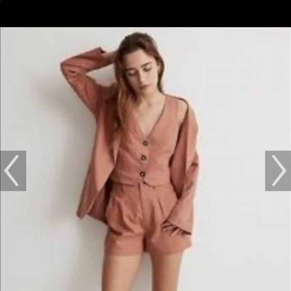 Madewell Katrina vest with matching shorts.